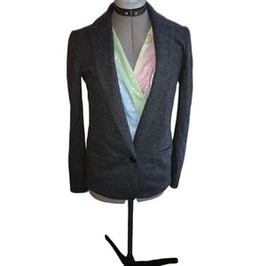 Buckley Tailors Gray Wool Blazer, Buckley Madewell Gray Wool Blend Blazer Jacket